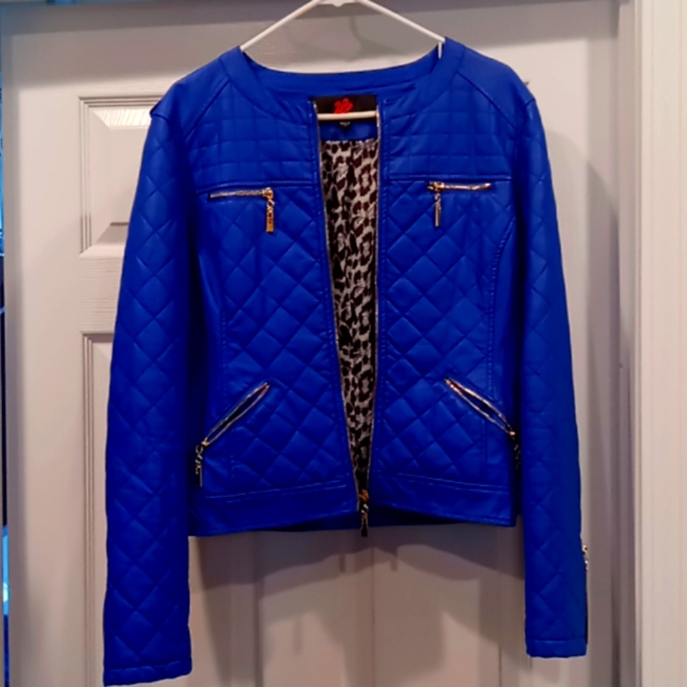 2B Bebe Royal Blue and Gold accents Jacket